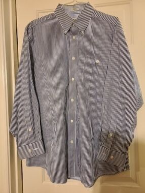 Orvis XL Navy and White Pinstripe Dress Shirt: Retirement Sale!!